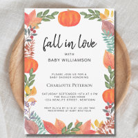 Fall in Love Pumpkin Baby Shower