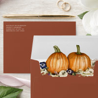 Fall In Love Pumpkin Botanical Autumn Wedding
