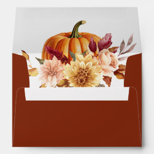 Fall in Love Pumpkin  Bridal Shower Envelope