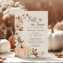 Fall in Love Pumpkin Bridal Shower