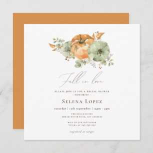 Fall In Love Pumpkin Floral Bridal Shower 