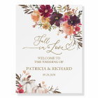 Fall in Love Pumpkin Floral Wedding Welcome