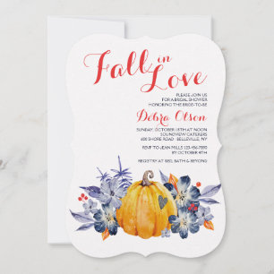 Fall in Love Pumpkin Invitation