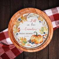 Fall in love pumpkin leaves wreath bridal shower