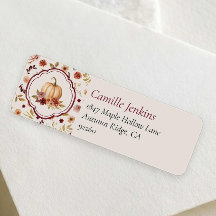 Fall in Love Pumpkin Return Address Label