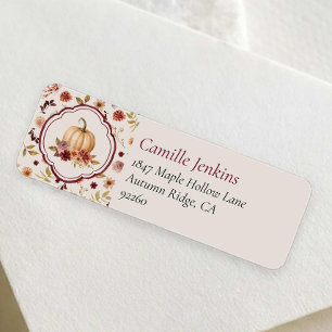 Fall in Love Pumpkin Return Address Label
