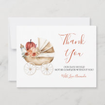 Fall In Love Pumpkin Stroller Floral Baby Shower