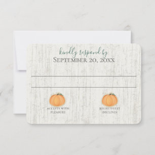 Fall in Love Pumpkin Sunflowers & Lights Wedding  Invitation