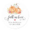 Fall In Love Pumpkins Wedding Stickers
