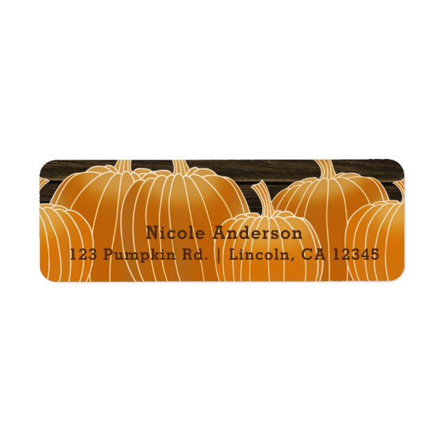 Fall in Love Pumpkins Wood & String Lights Rustic (Front)