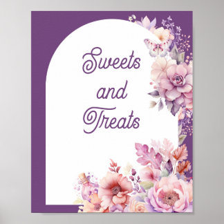 Fall in love purple Halloween Sweets and treats Poster