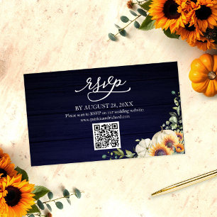 Fall in Love QR Code Online RSVP Card