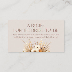 Fall In Love Recipe for The Bride to be Enclosure Card