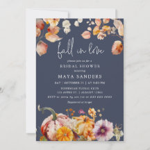Fall in Love Romantic Pumpkins Bridal Shower