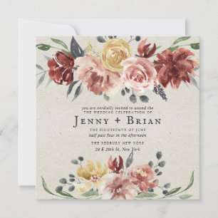 Fall in Love   Rustic Bloom Square Wedding