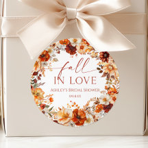 Fall In Love Rustic Burgundy Floral Bridal Shower