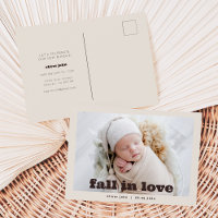 Fall in Love Sip and See Party Postcard Invite