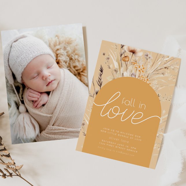 Fall in Love Sip and See Shower Party Invite (Creator Uploaded)