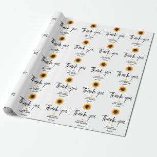Fall in Love Sunflower Baby Shower Wrapping Paper