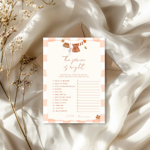 Fall in love The price is Right Baby Shower Game  Invitation