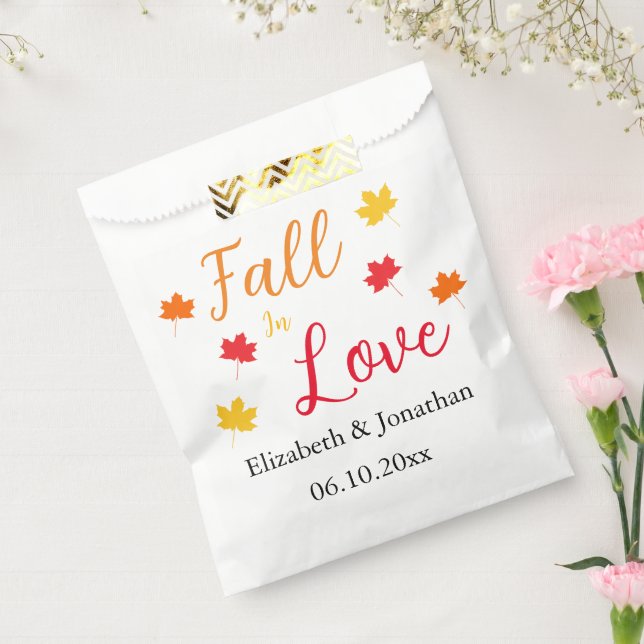 Fall In Love Wedding Favour Bags (Sealed)