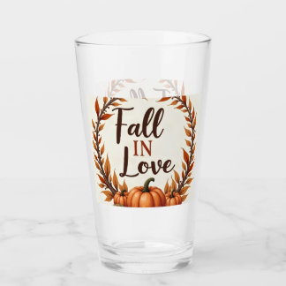 Fall In Love Wedding Glass Tumbler