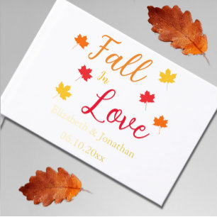 Fall In Love Wedding Guest Book