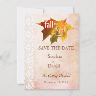 Fall in Love Wedding SAVE THE DATE