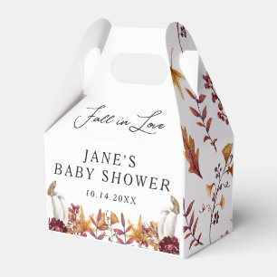 Fall in Love White Pumpkin Baby Shower Favour Box