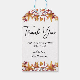 Fall in Love White Pumpkin Thank You Gift Tags