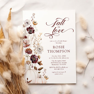 Fall in Love Wildflower Bridal Shower Invitation
