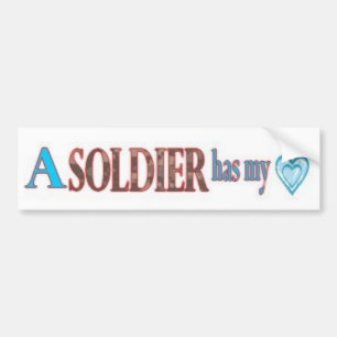 Fall in Love with a Soldier Bumper Sticker