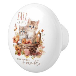 Fall In Love With As Many Things As Possible Ceramic Knob
