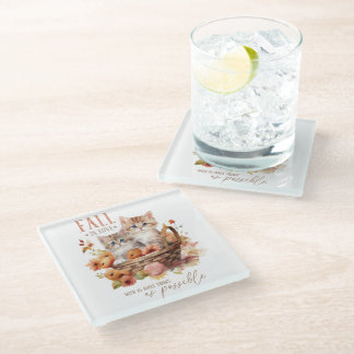 Fall In Love With As Many Things As Possible Glass Coaster