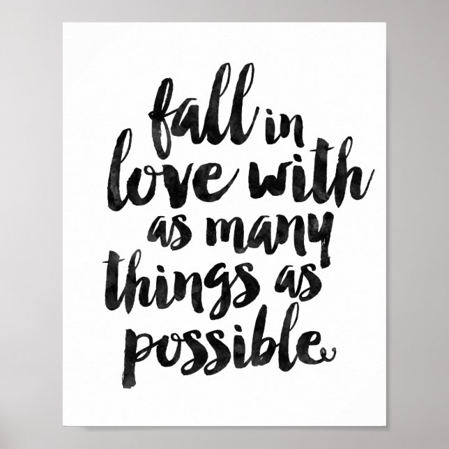 Fall In Love With as Many Things as Possible Poster (Front)