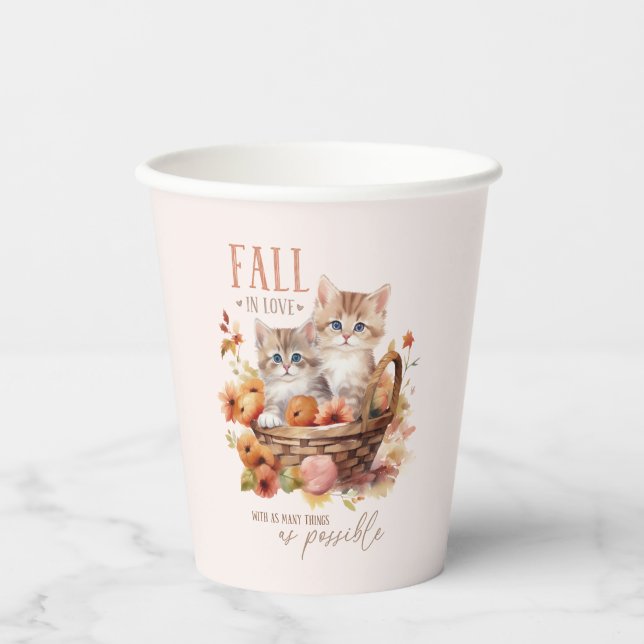 Fall In Love With As Many Things Paper Cups (Front)