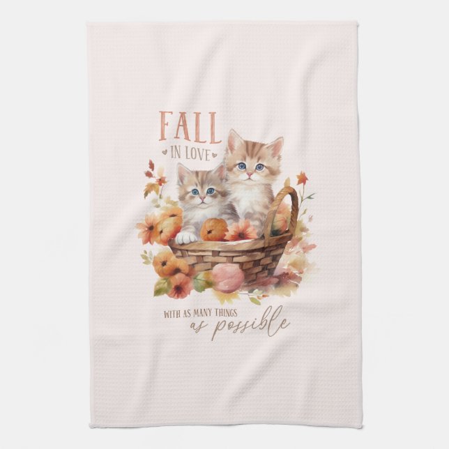 Fall In Love With As Many Things Tea Towel (Vertical)