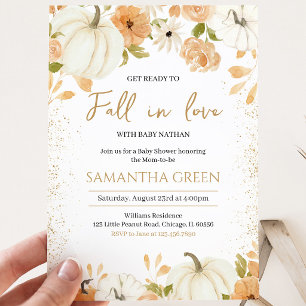 Fall in Love with Baby Baby Shower Invitation