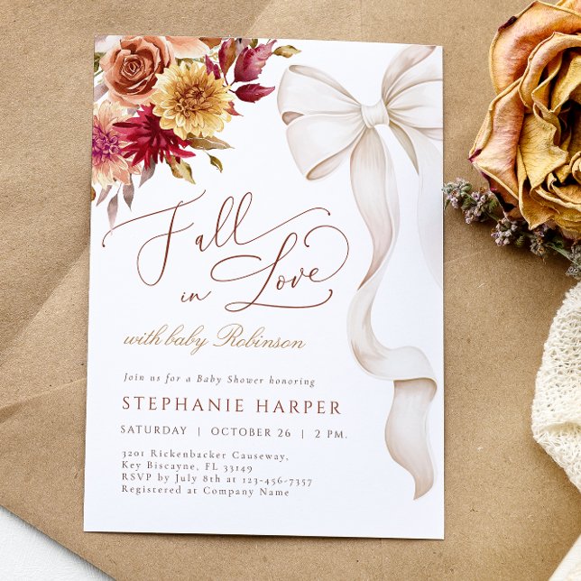 Fall in Love with Baby Shower Invitation (Creator Uploaded)