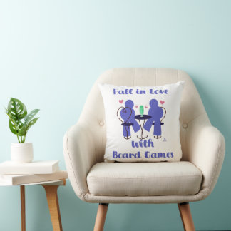 Fall In Love With Board Games Meeple Life Cushion
