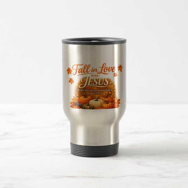 FALL IN LOVE WITH JESUS MUG WITH KJV VERSE (Center)