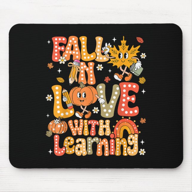 Fall In Love With Learning Autumn Thanksgiving Pum Mouse Mat (Front)