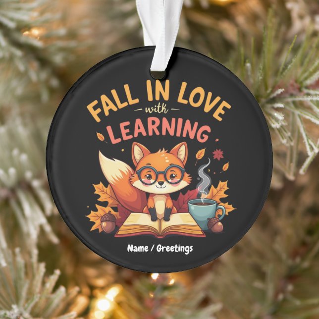 Fall in Love with Learning Funny Halloween Design  Ornament (Tree)