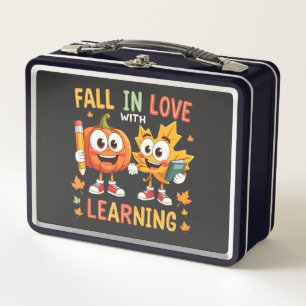 Fall in Love with Learning Teaching School Metal Lunch Box
