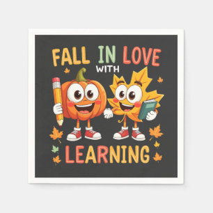 Fall in Love with Learning Teaching School Napkin