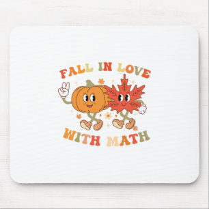 Fall In Love With Math Retro Thanksgiving Teacher Mouse Mat