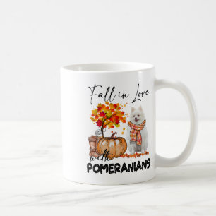 Fall In Love With Pomeranians Fall Pumpkin Thanksg Coffee Mug
