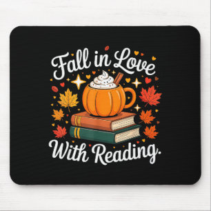 Fall In Love With Reading Autumn Pumpkin Mug Book  Mouse Mat
