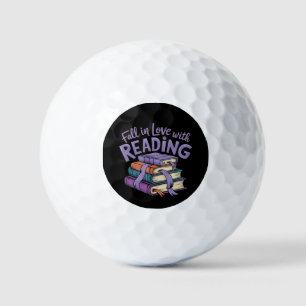Fall in Love with Reading Cosy Books Autumn Vibes Golf Balls