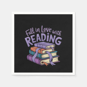 Fall in Love with Reading Cosy Books Autumn Vibes Napkin